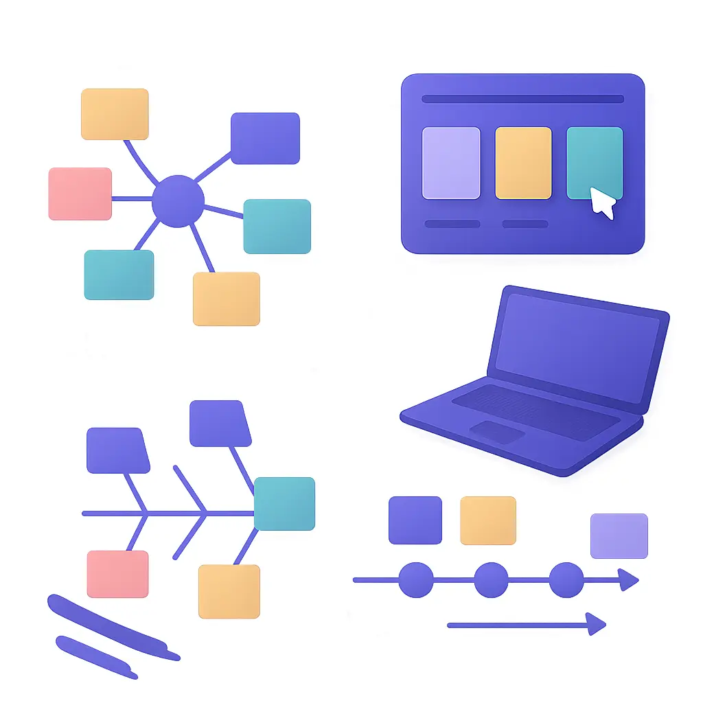 Mapa myśli vs Kanban vs oś czasu: który szablon wybrać?